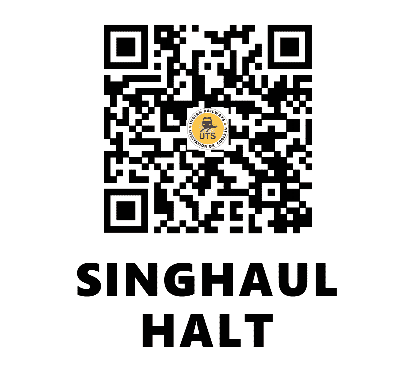 UTS QR Code for SINGHAUL HALT - SHHT (EC - BIHAR)