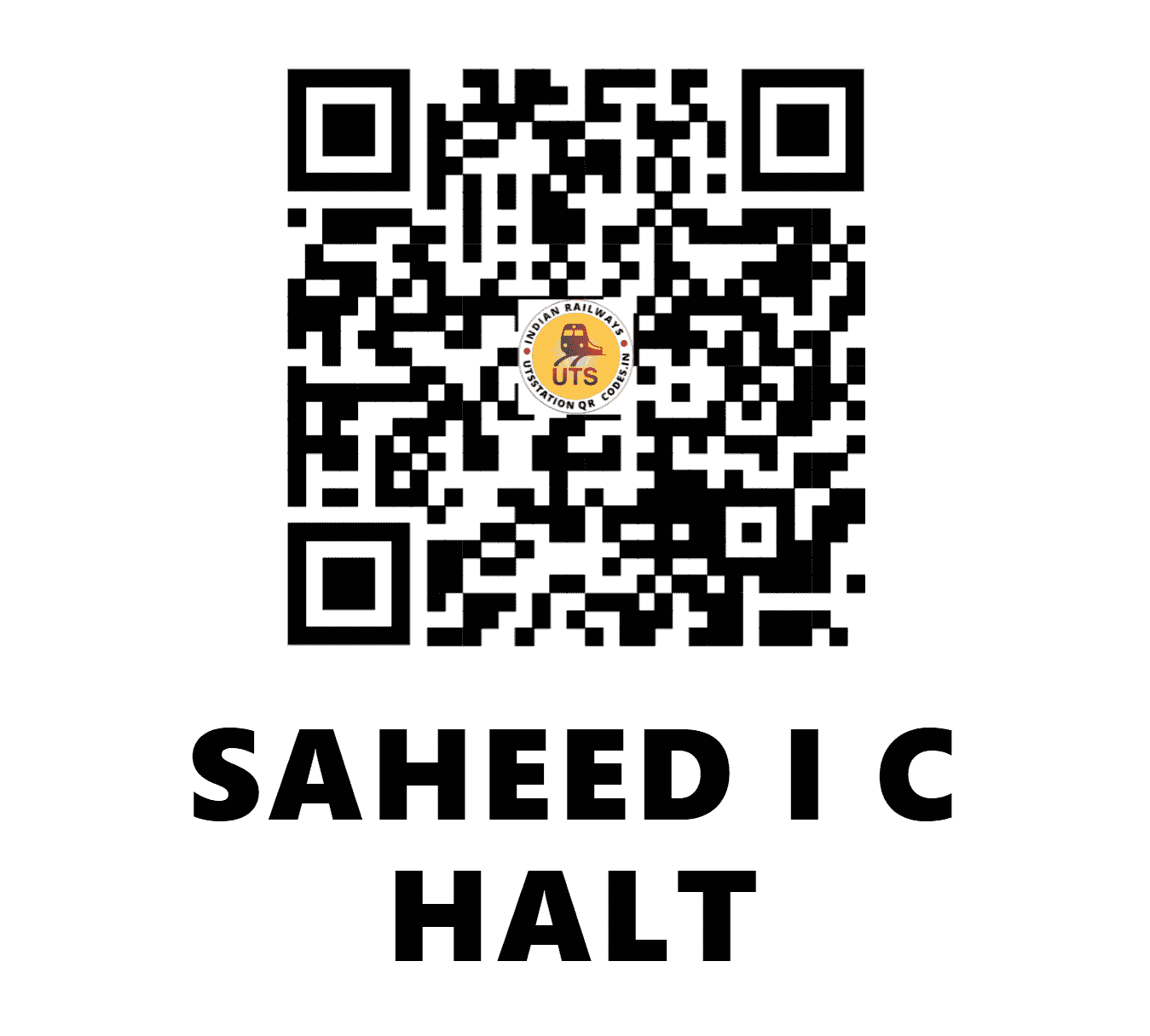 UTS QR Code for SAHEED I C HALT - SICY (EC - BIHAR)