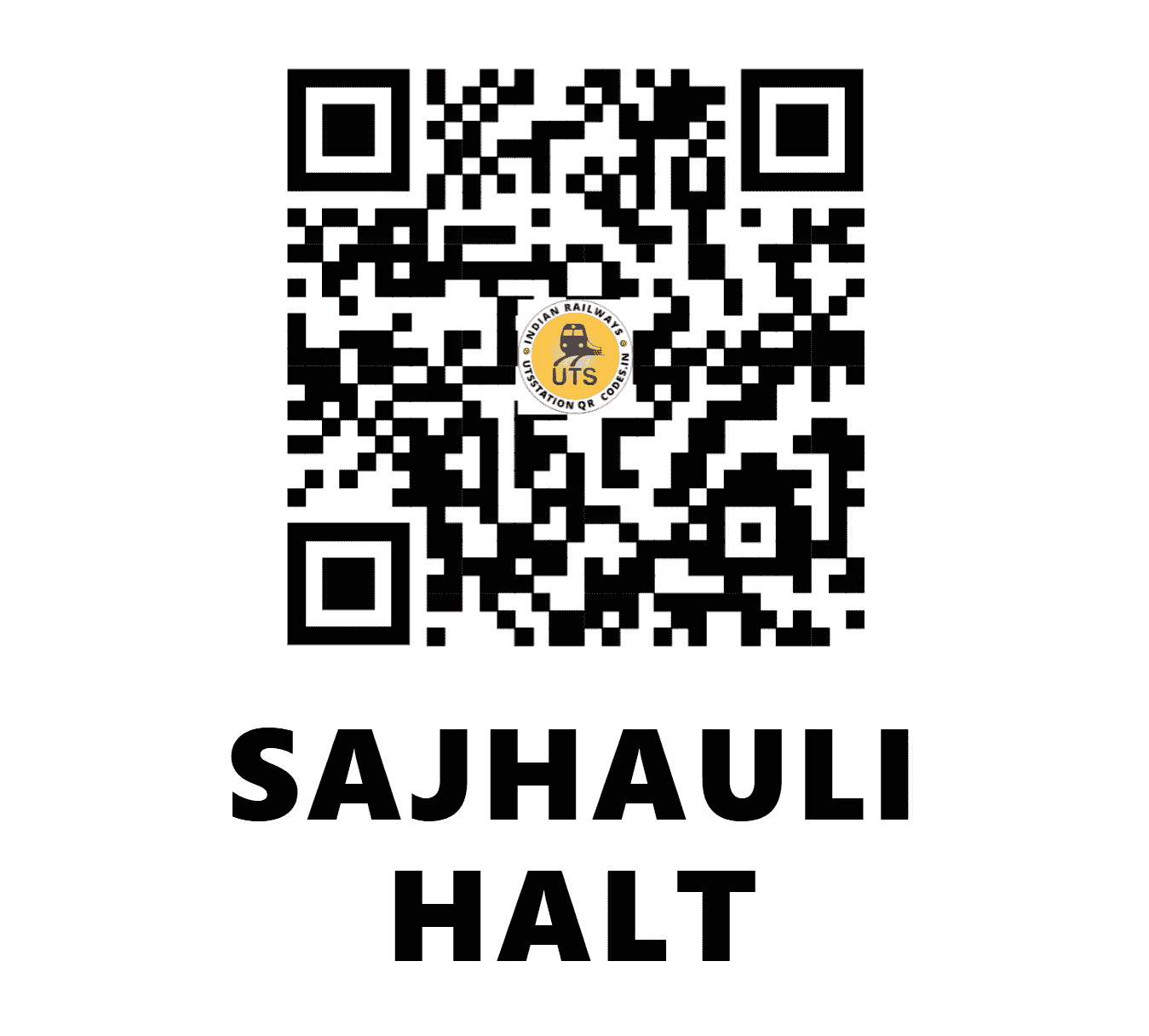 UTS QR Code for SAJHAULI HALT - SJV (EC - BIHAR)