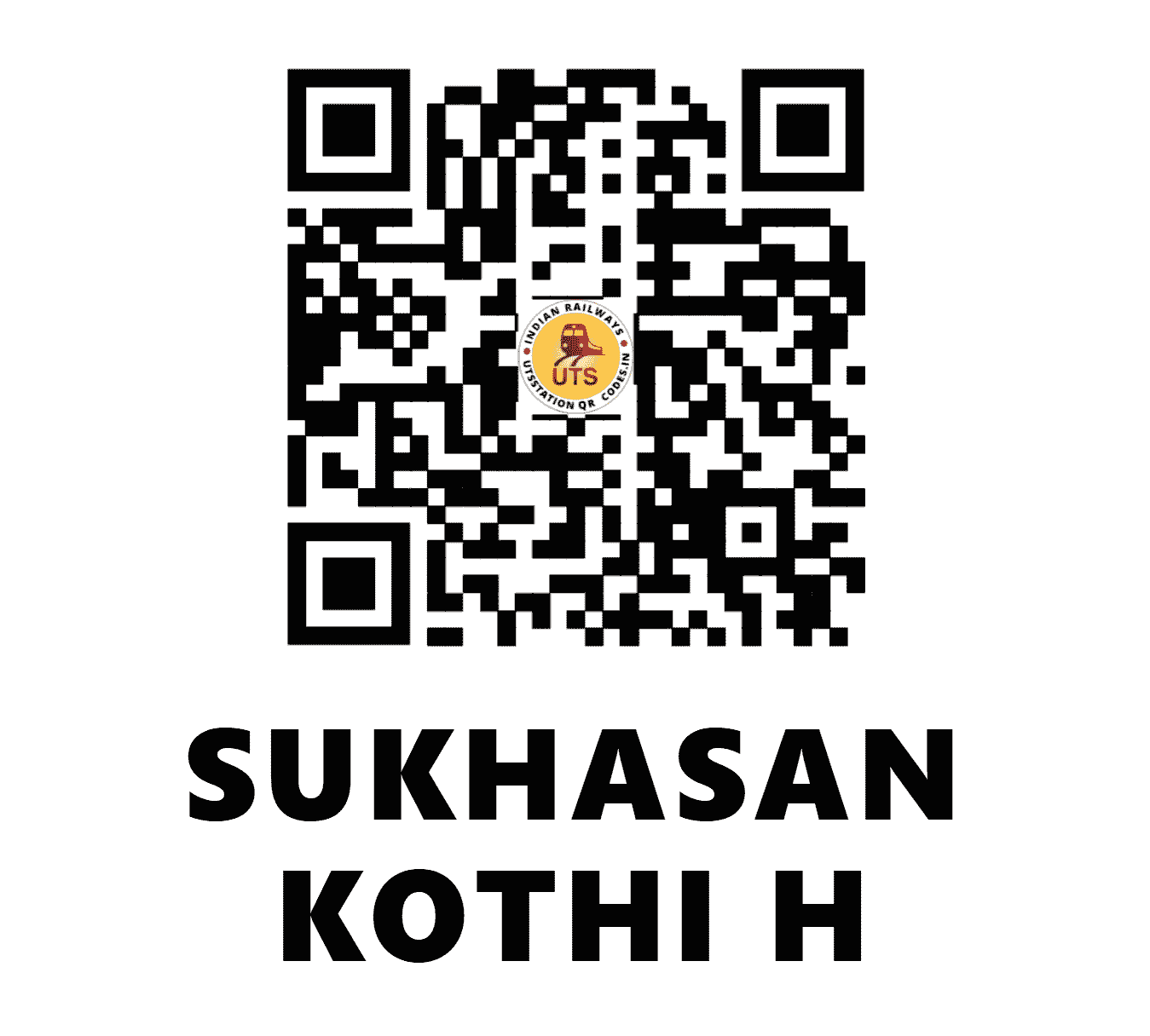 UTS QR Code for SUKHASAN KOTHI H - SKHK (EC - BIHAR)