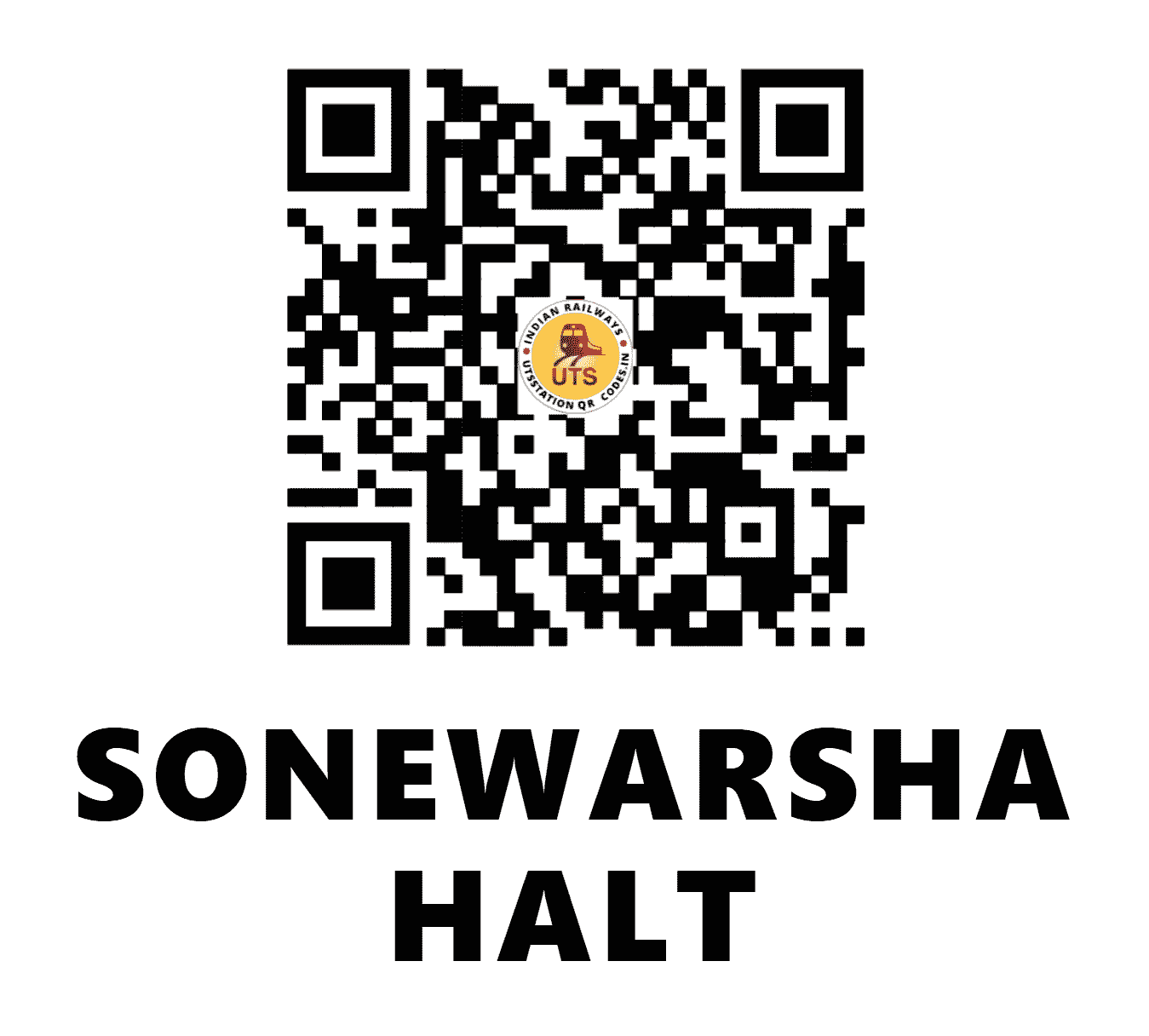 UTS QR Code for SONEWARSHA HALT - SONW (EC - BIHAR)
