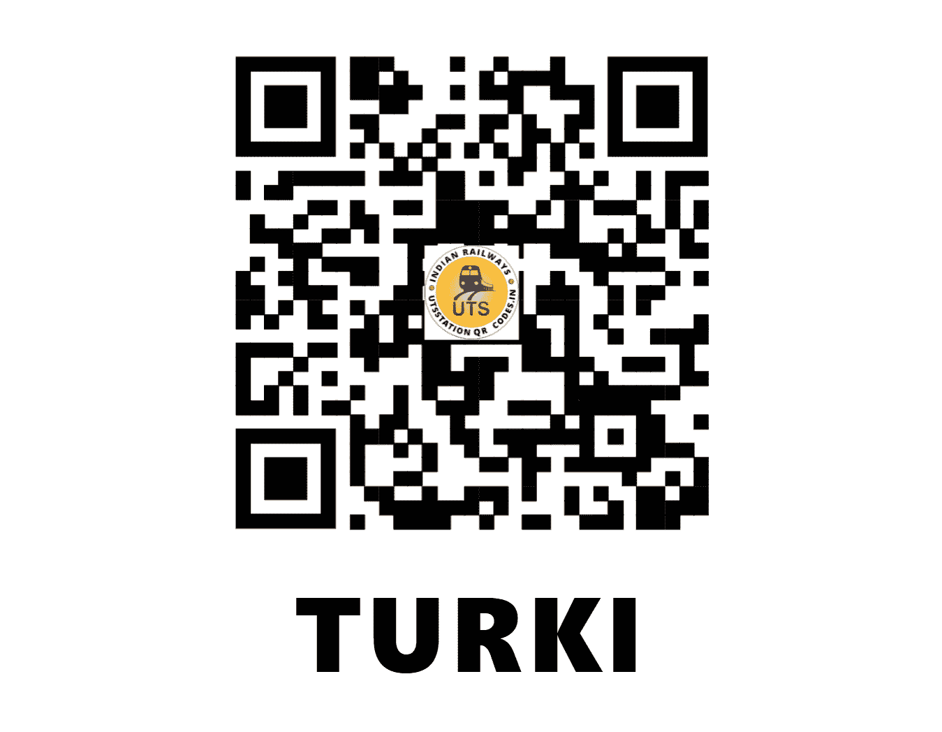UTS QR Code for TURKI - TUR (EC - BIHAR)