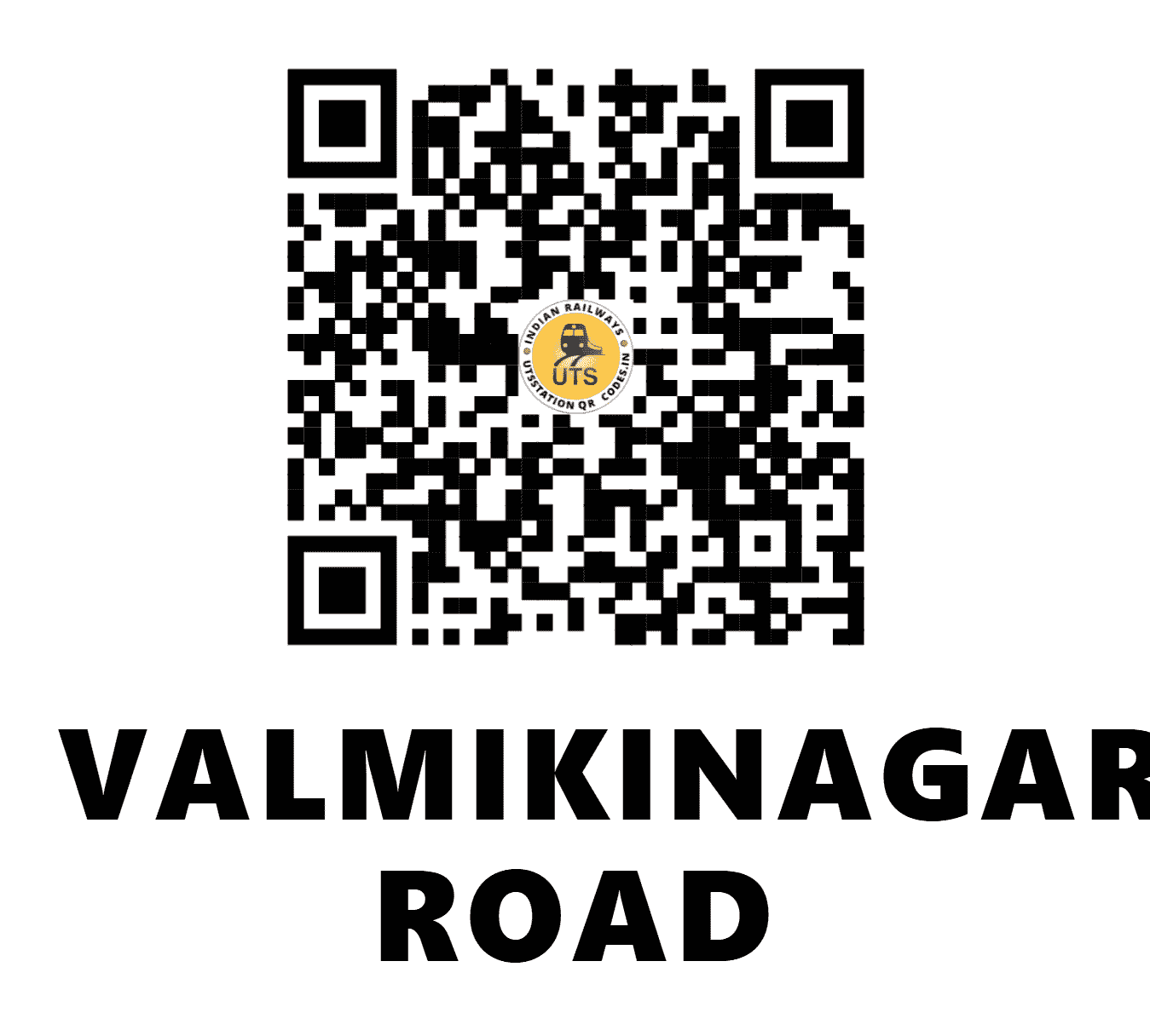 UTS QR Code for VALMIKINAGAR ROAD - VKNR (EC - BIHAR)
