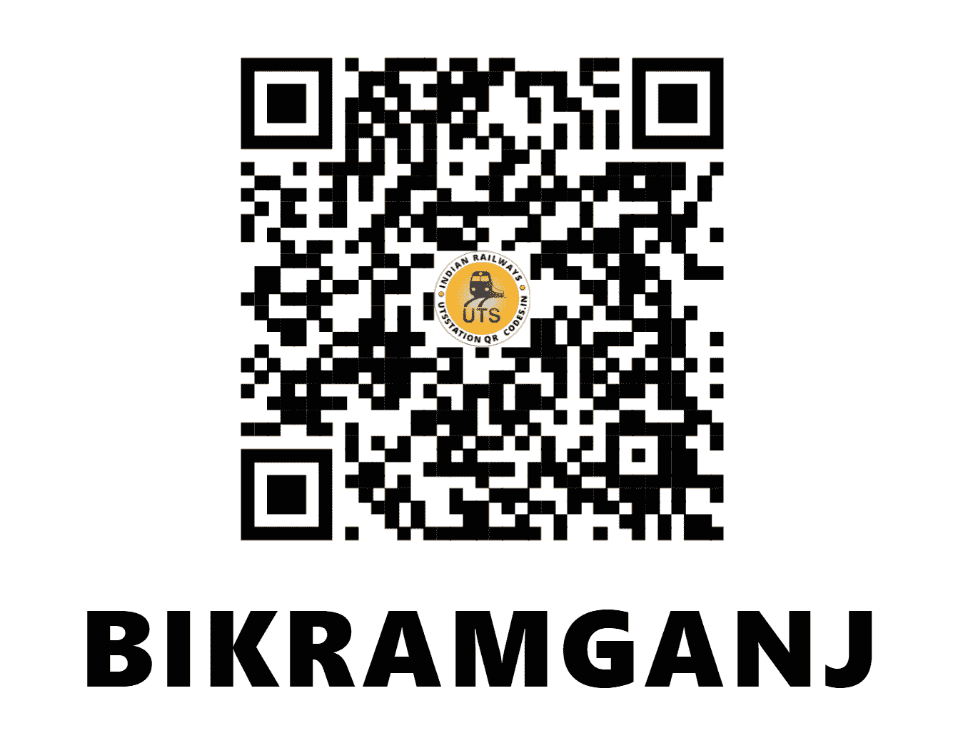 UTS QR Code for BIKRAMGANJ - XBKJ (EC - BIHAR)