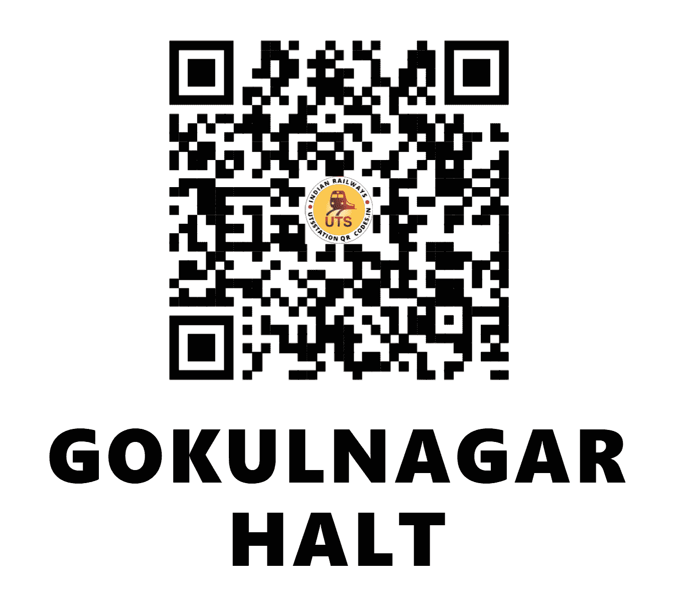 UTS QR Code for GOKULNAGAR HALT - XGN (EC - BIHAR)