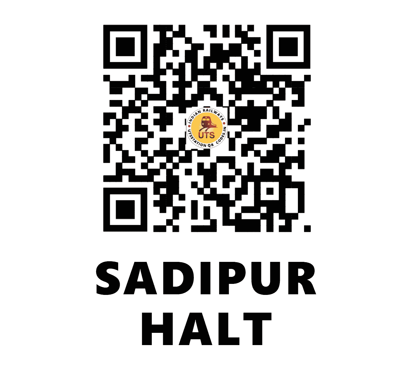 UTS QR Code for SADIPUR HALT - XSAD (EC - BIHAR)
