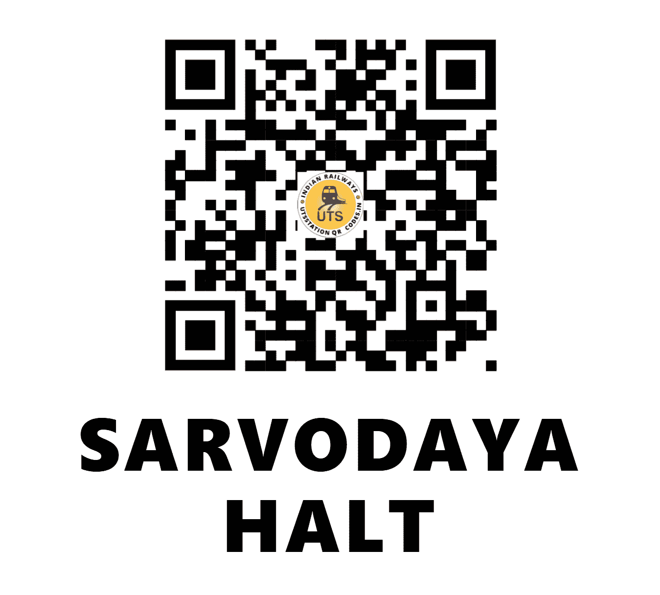 UTS QR Code for SARVODAYA HALT - XSAN (EC - BIHAR)