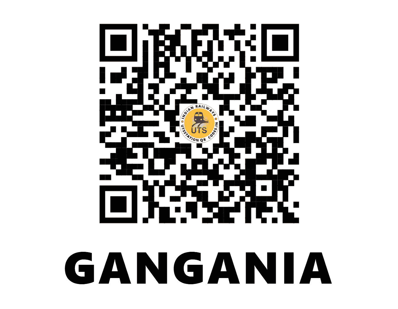 UTS QR Code for GANGANIA - GNNA (ER - BIHAR)