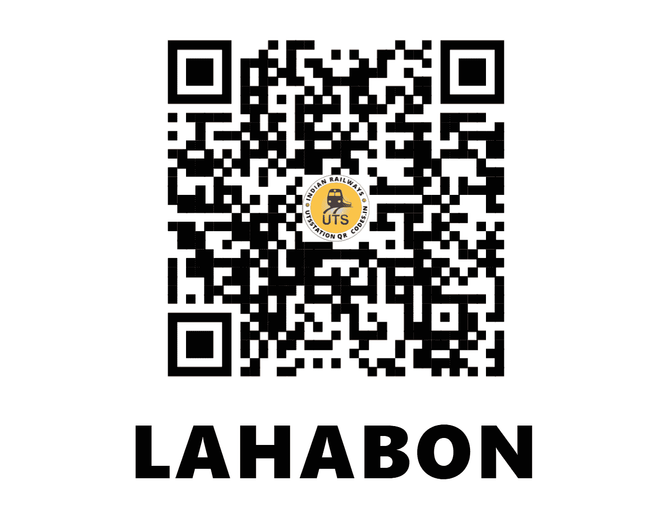 UTS QR Code for LAHABON - LHB (ER - BIHAR)