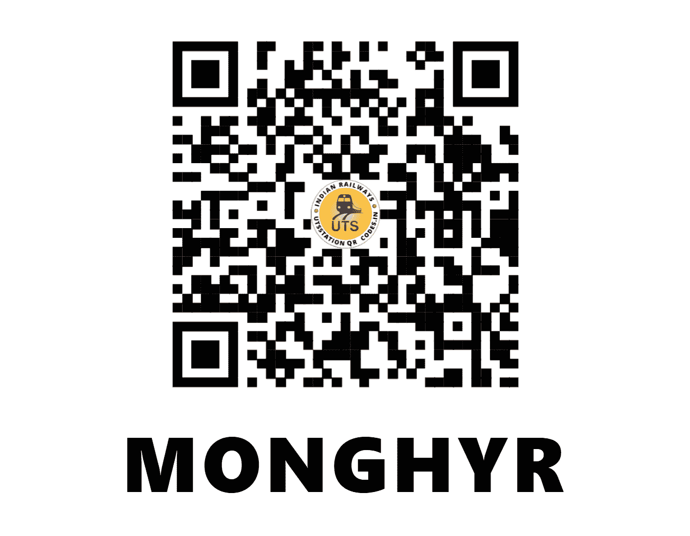 UTS QR Code for MONGHYR - MGR (ER - BIHAR)