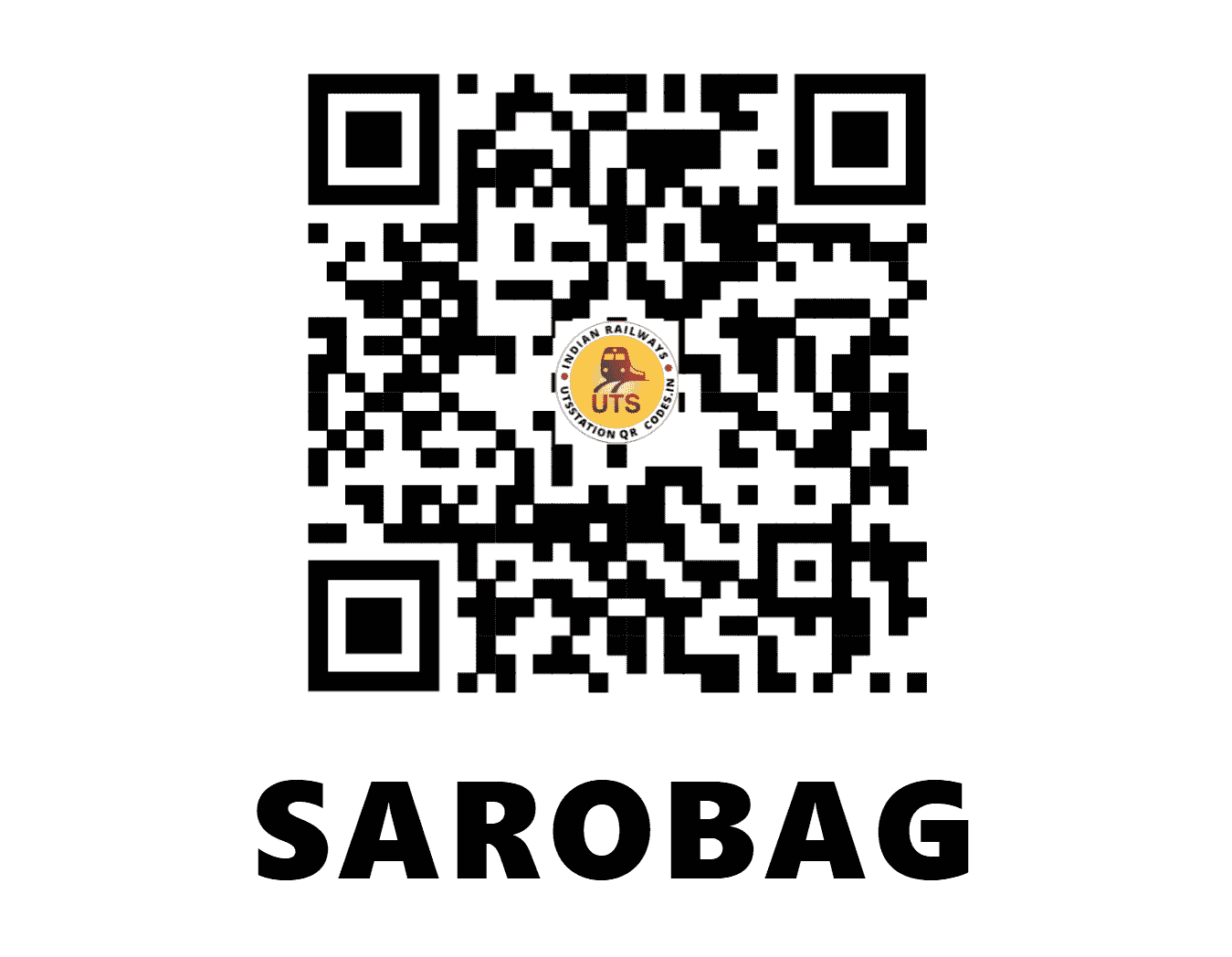 UTS QR Code for SAROBAG - SRB (ER - BIHAR)