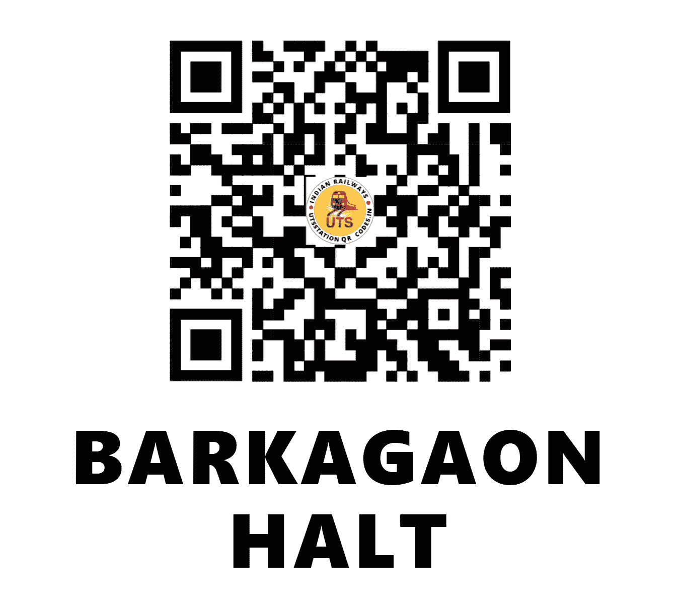 UTS QR Code for BARKAGAON HALT - BGHT (NE - BIHAR)