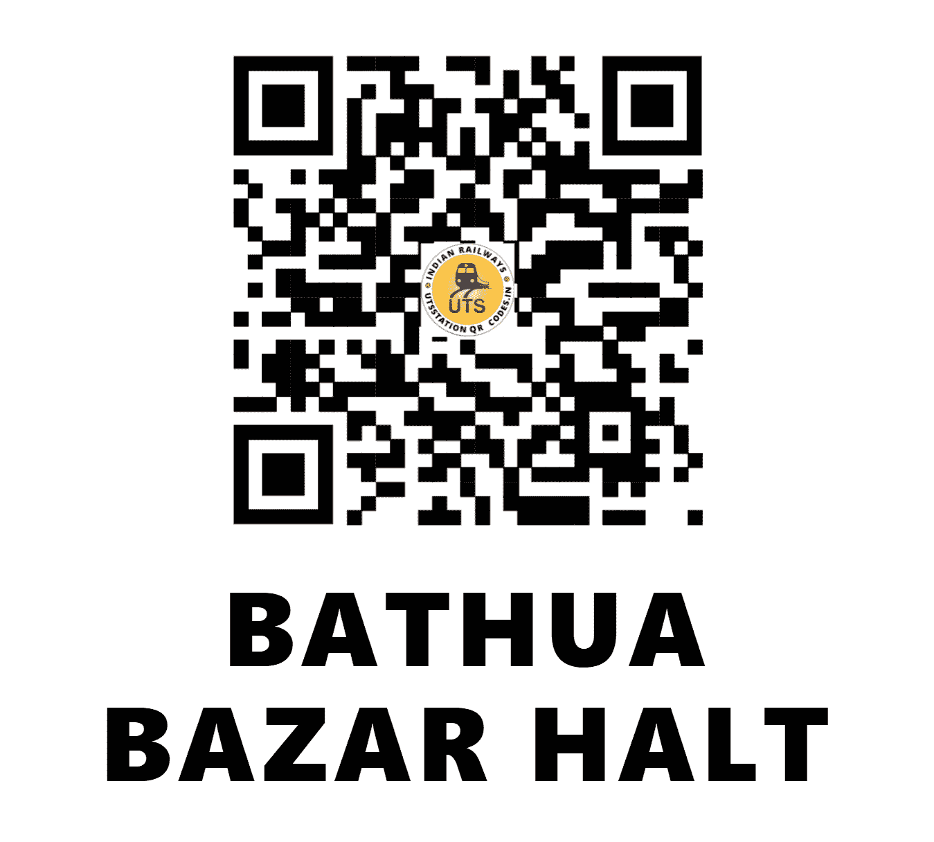 UTS QR Code for BATHUA BAZAR HALT - BHBR (NE - BIHAR)