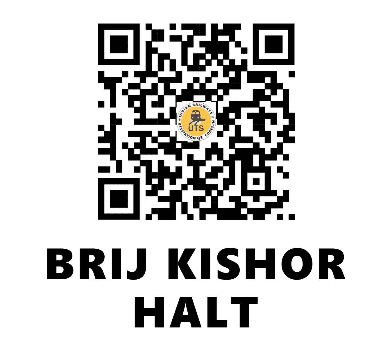 UTS QR Code for BRIJ KISHOR HALT - BKRH (NE - BIHAR)