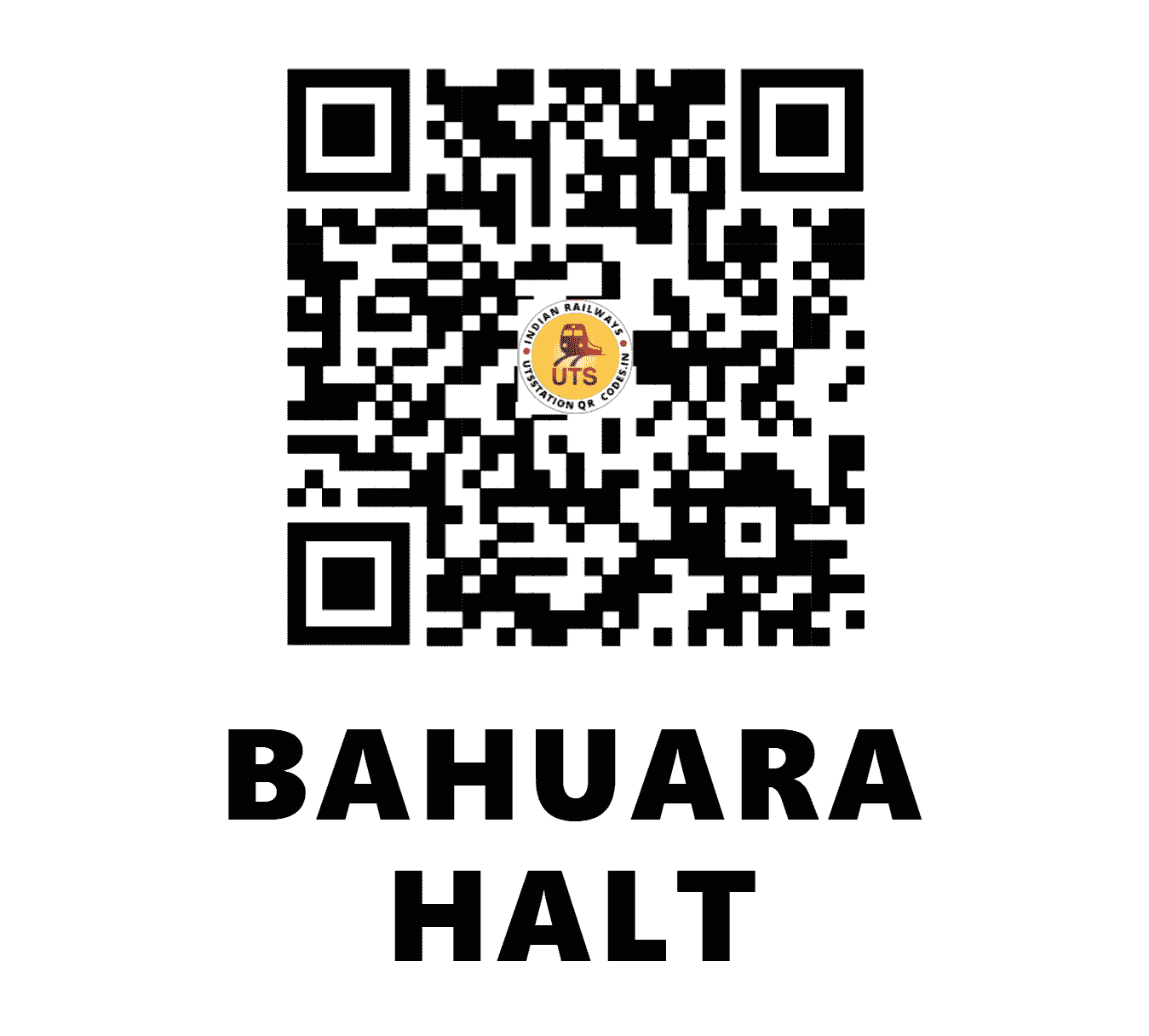 UTS QR Code for BAHUARA HALT - BURA (NE - BIHAR)