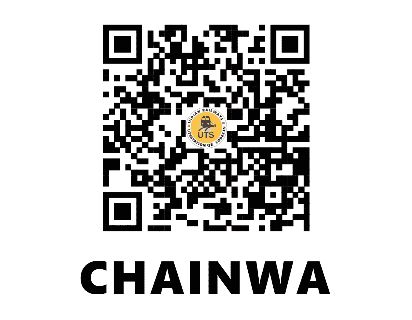 UTS QR Code for CHAINWA - CW (NE - BIHAR)