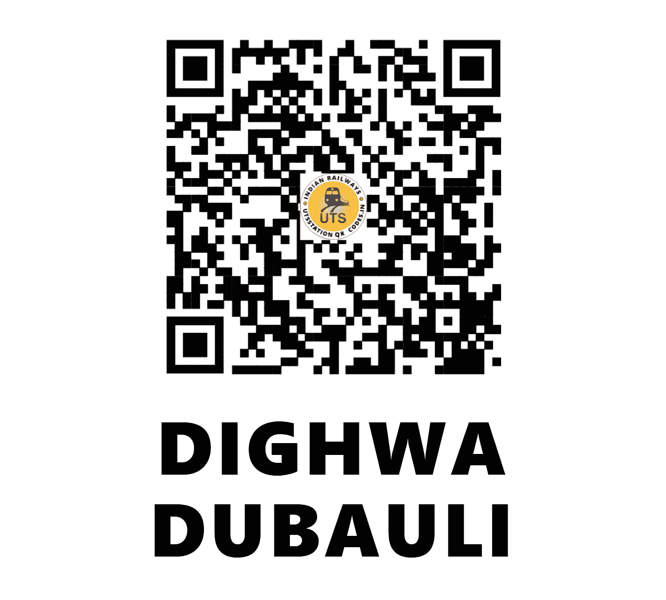 UTS QR Code for DIGHWA DUBAULI - DWDI (NE - BIHAR)