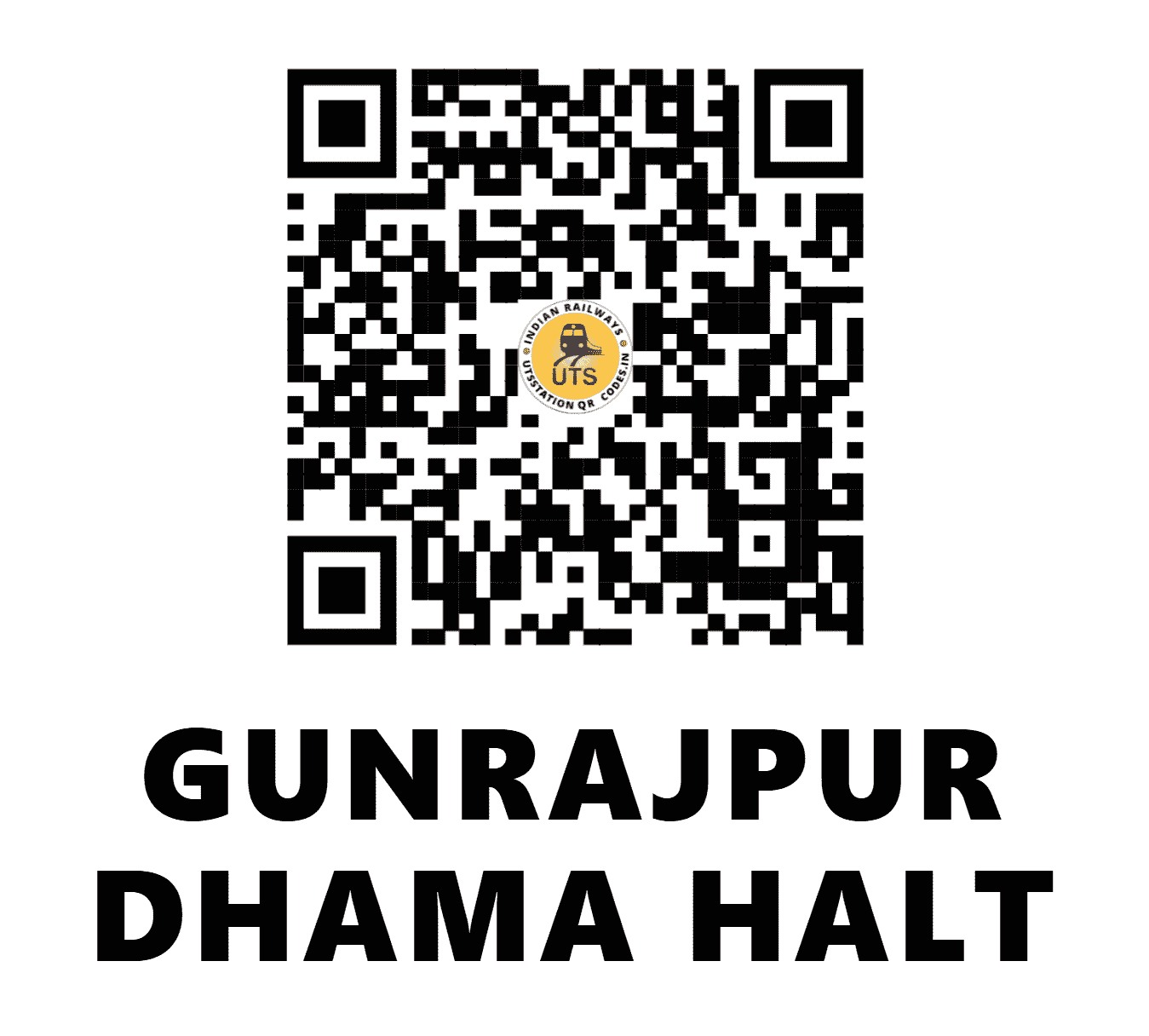 UTS QR Code for GUNRAJPUR DHAMA HALT - GNDM (NE - BIHAR)