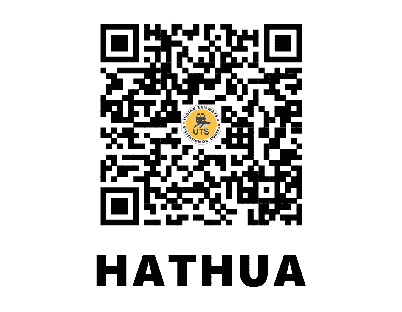 UTS QR Code for HATHUA - HTW (NE - BIHAR)