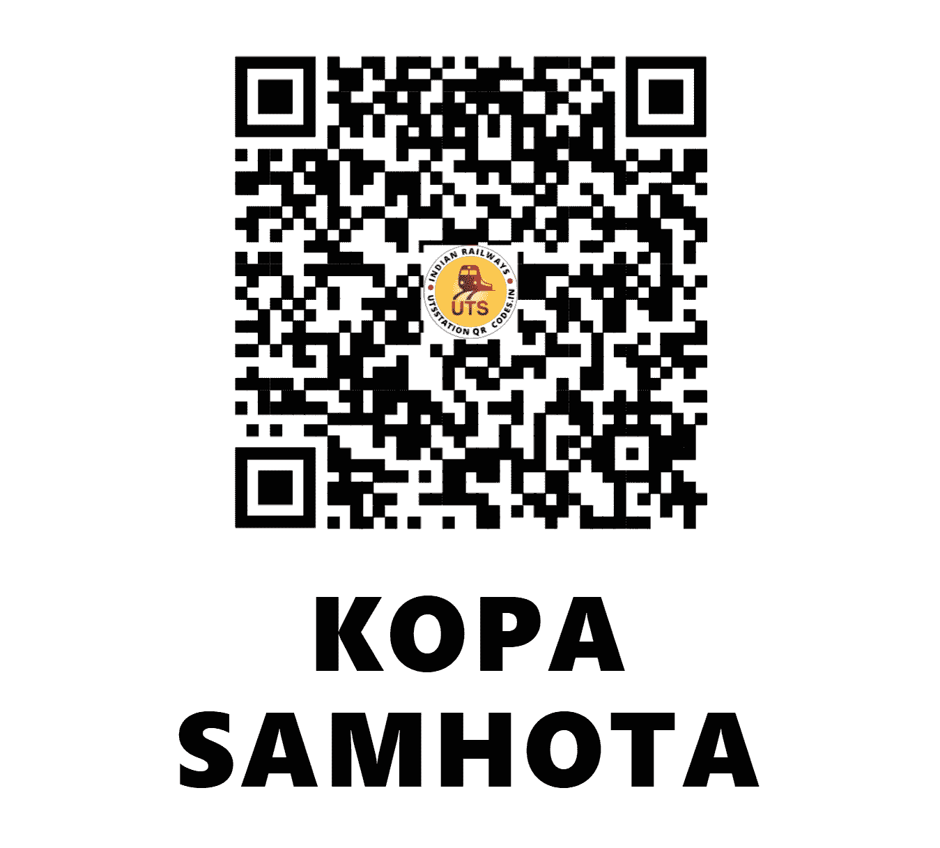 UTS QR Code for KOPA SAMHOTA - KPS (NE - BIHAR)