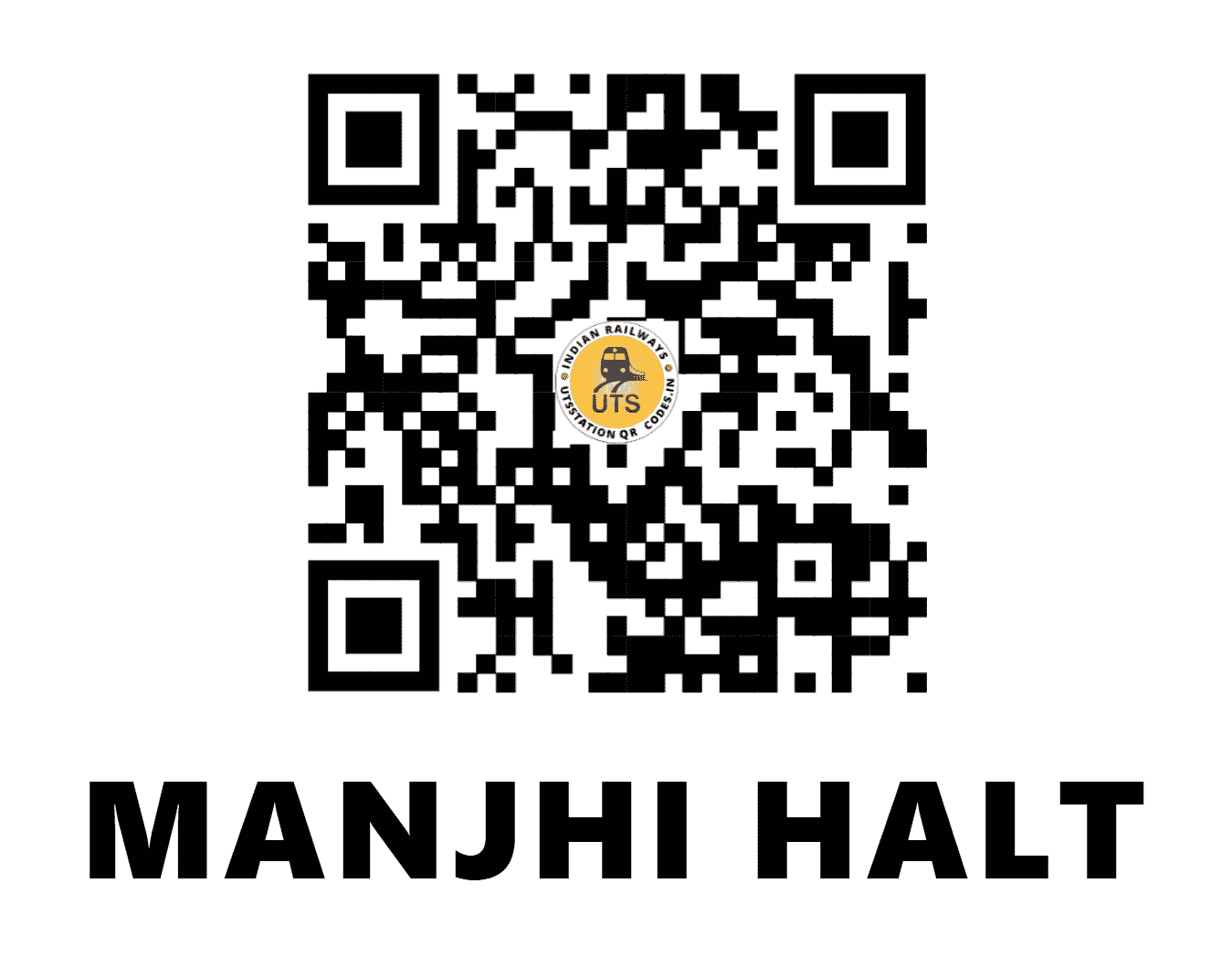 UTS QR Code for MANJHI HALT - MHT (NE - BIHAR)
