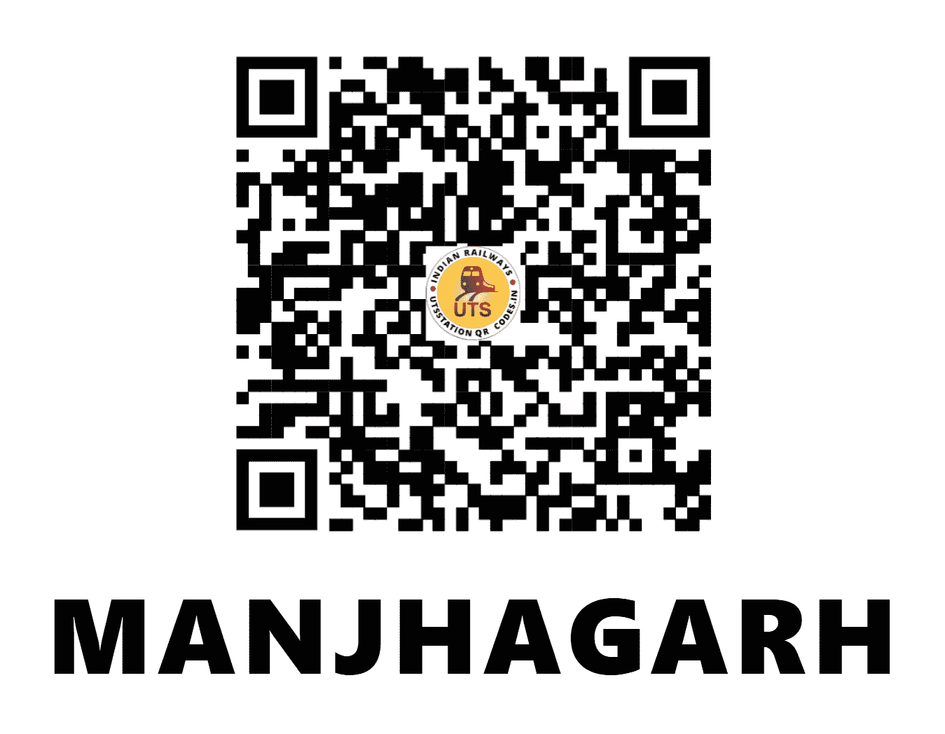 UTS QR Code for MANJHAGARH - MJV (NE - BIHAR)