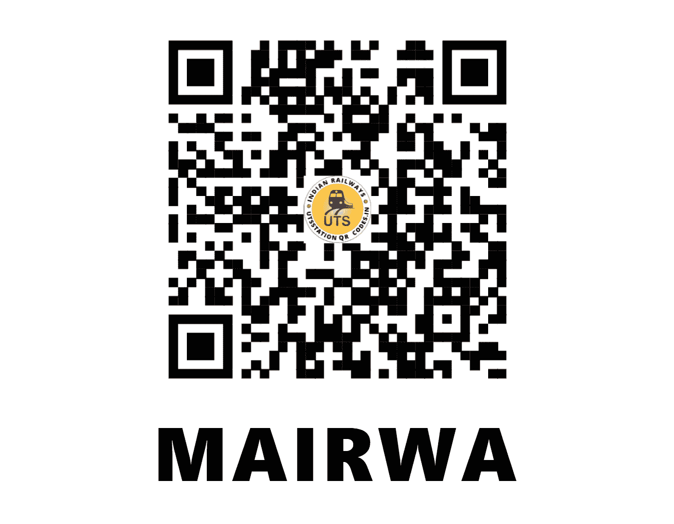 UTS QR Code for MAIRWA - MW (NE - BIHAR)