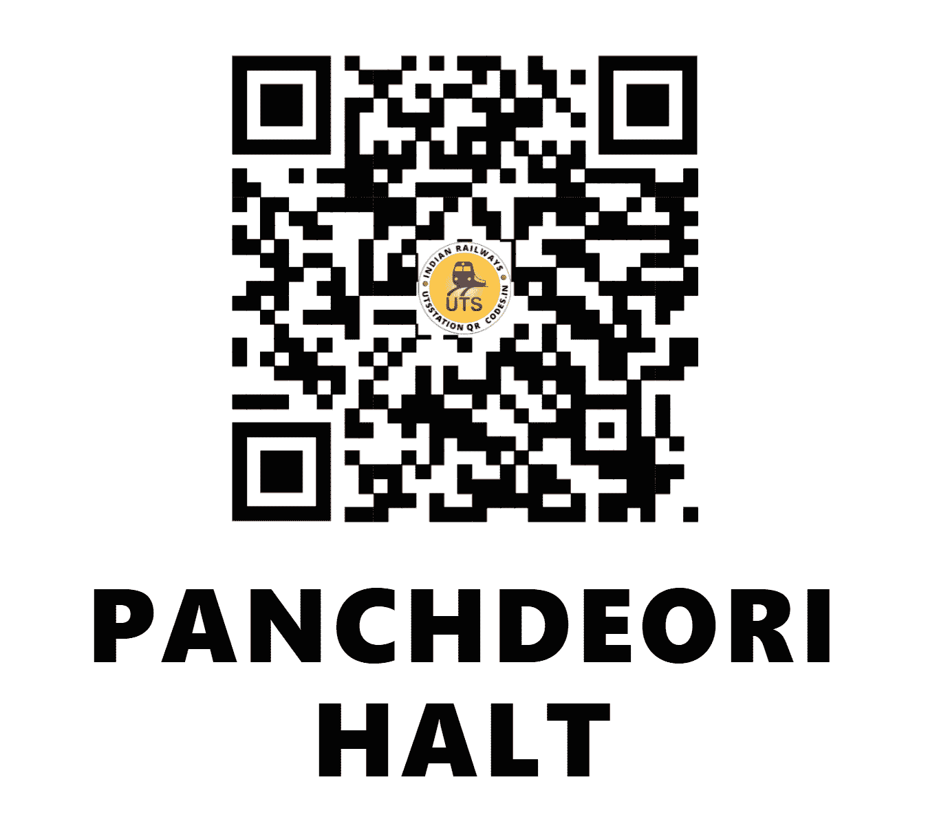 UTS QR Code for PANCHDEORI HALT - PCDR (NE - BIHAR)