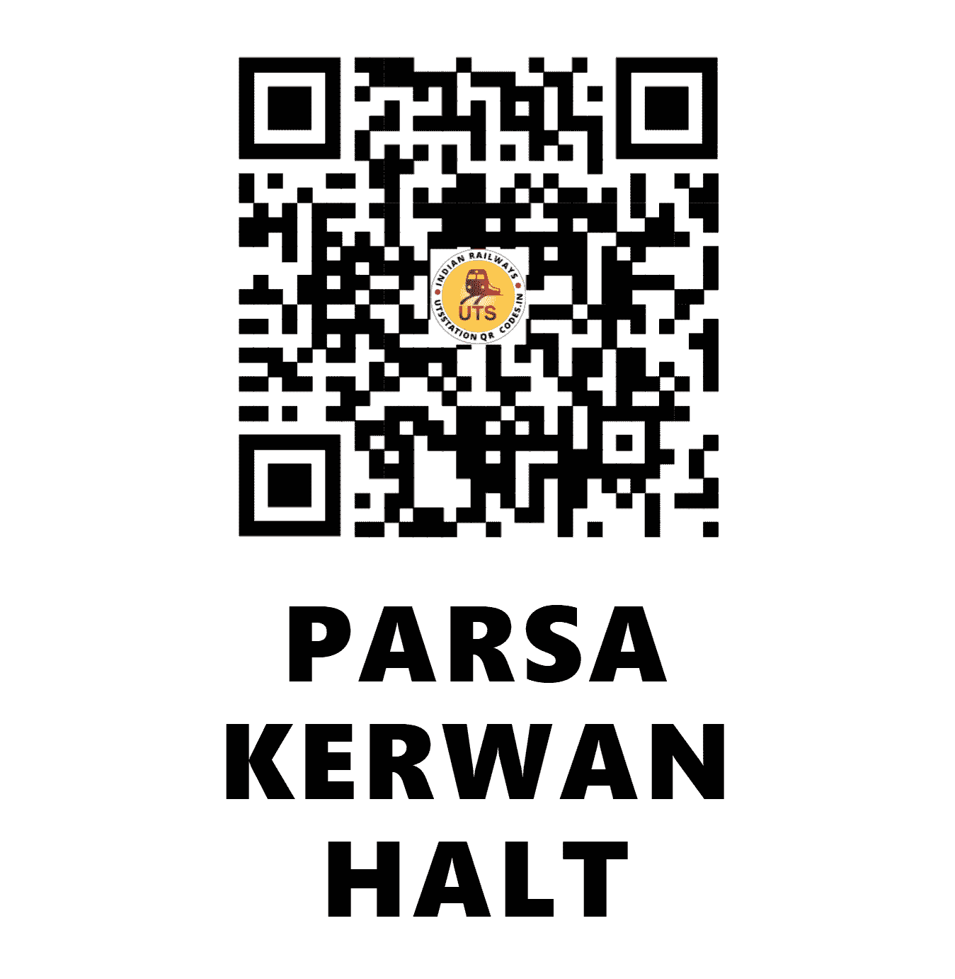 UTS QR Code for PARSA KERWAN HALT - PKRH (NE - BIHAR)