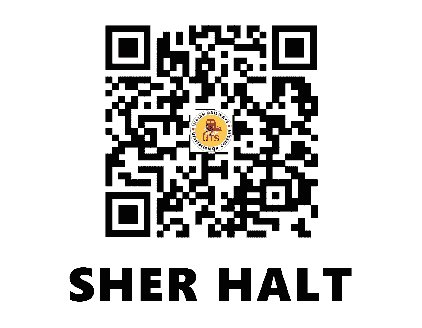 UTS QR Code for SHER HALT - SHER (NE - BIHAR)