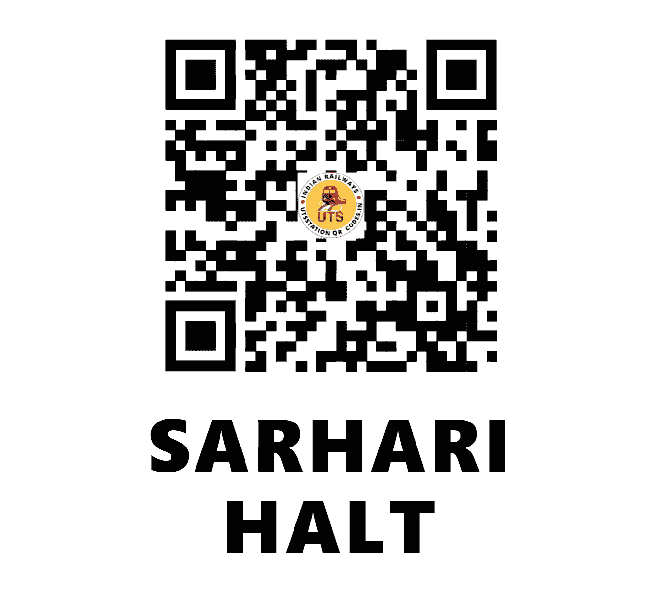 UTS QR Code for SARHARI HALT - SHIH (NE - BIHAR)