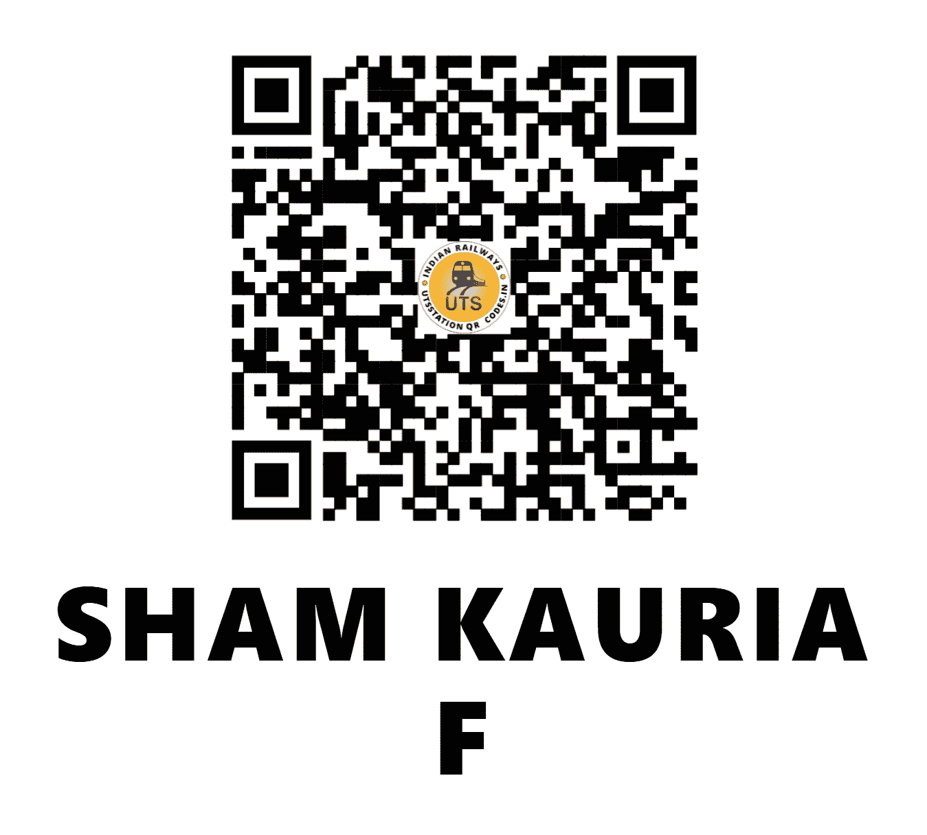UTS QR Code for SHAM KAURIA F - SMKR (NE - BIHAR)