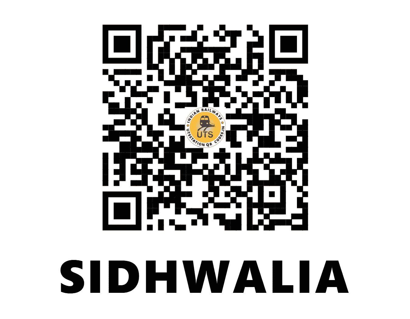 UTS QR Code for SIDHWALIA - SQW (NE - BIHAR)