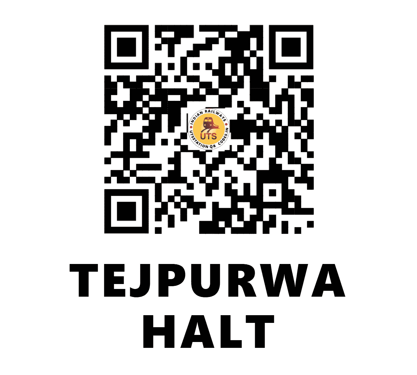 UTS QR Code for TEJPURWA HALT - TJW (NE - BIHAR)