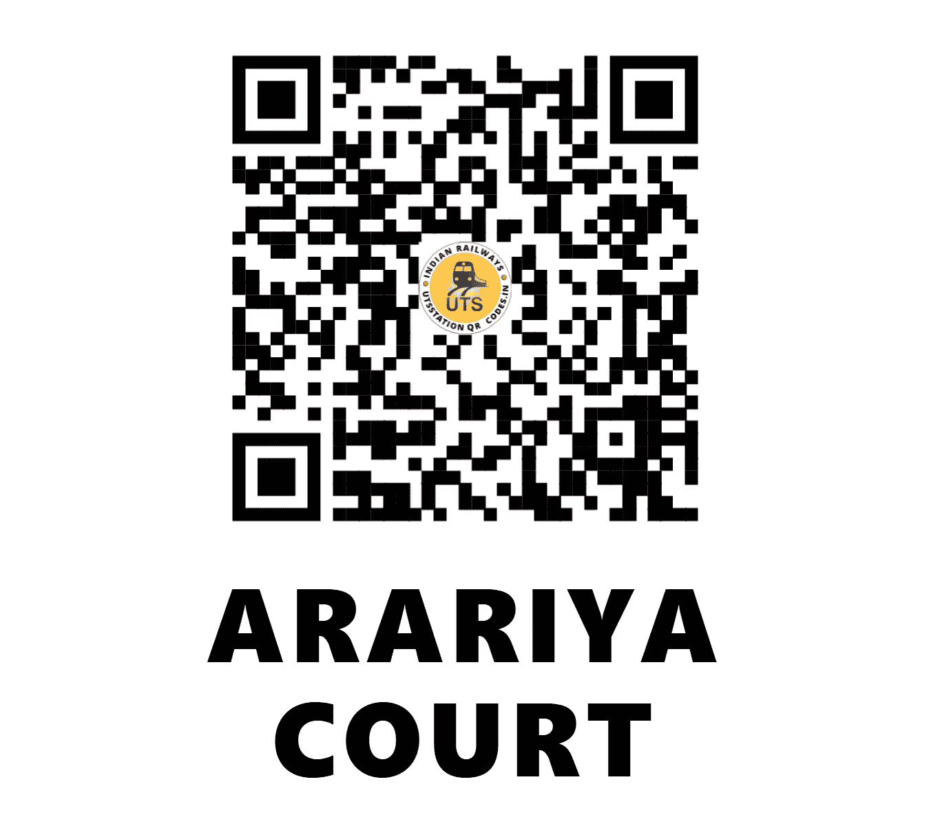 UTS QR Code for ARARIYA COURT - ARQ (NF - BIHAR)