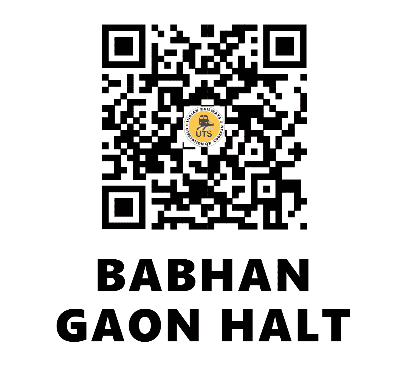 UTS QR Code for BABHAN GAON HALT - BAHN (NF - BIHAR)