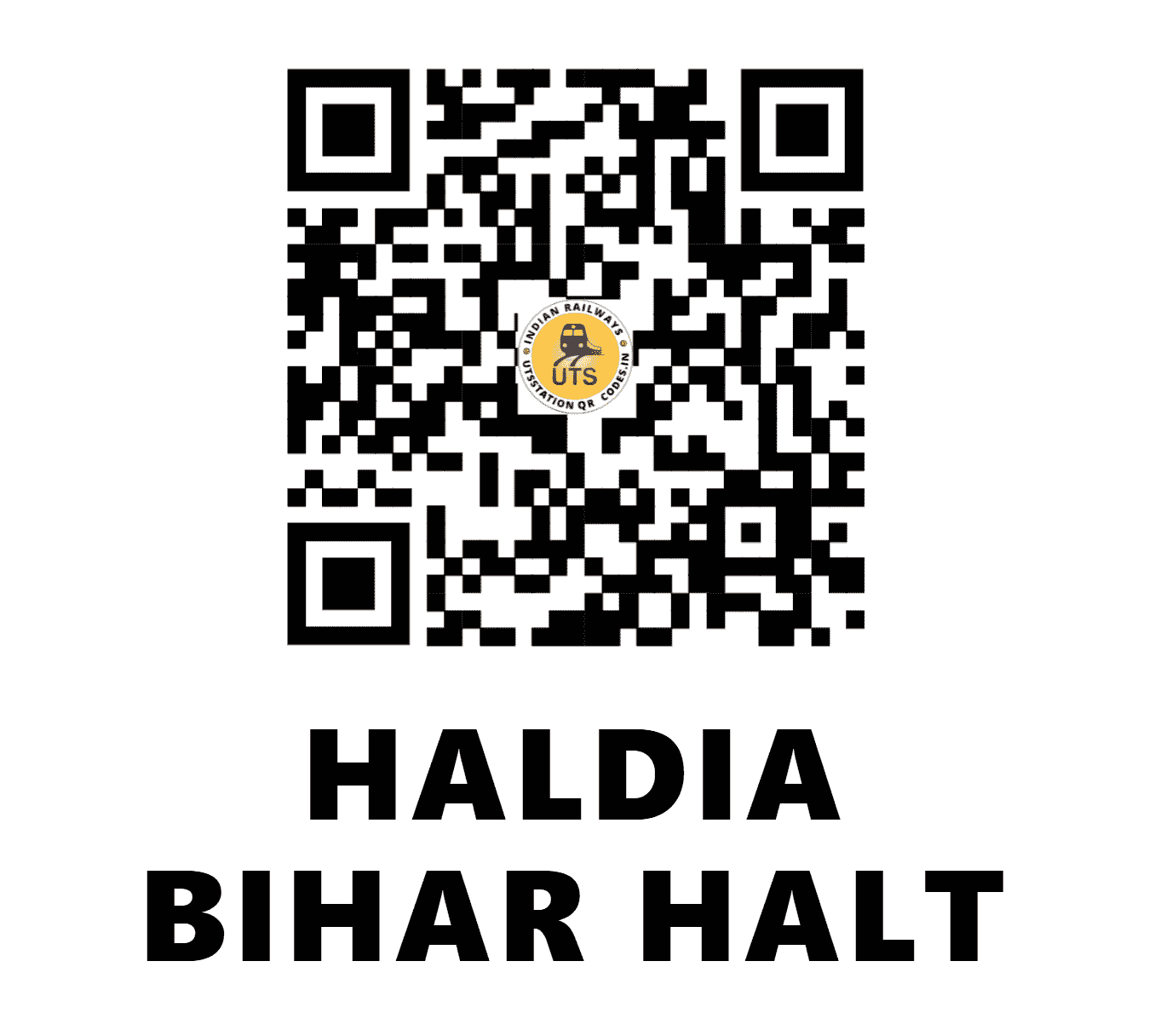 UTS QR Code for HALDIA BIHAR HALT - HOD (NF - BIHAR)