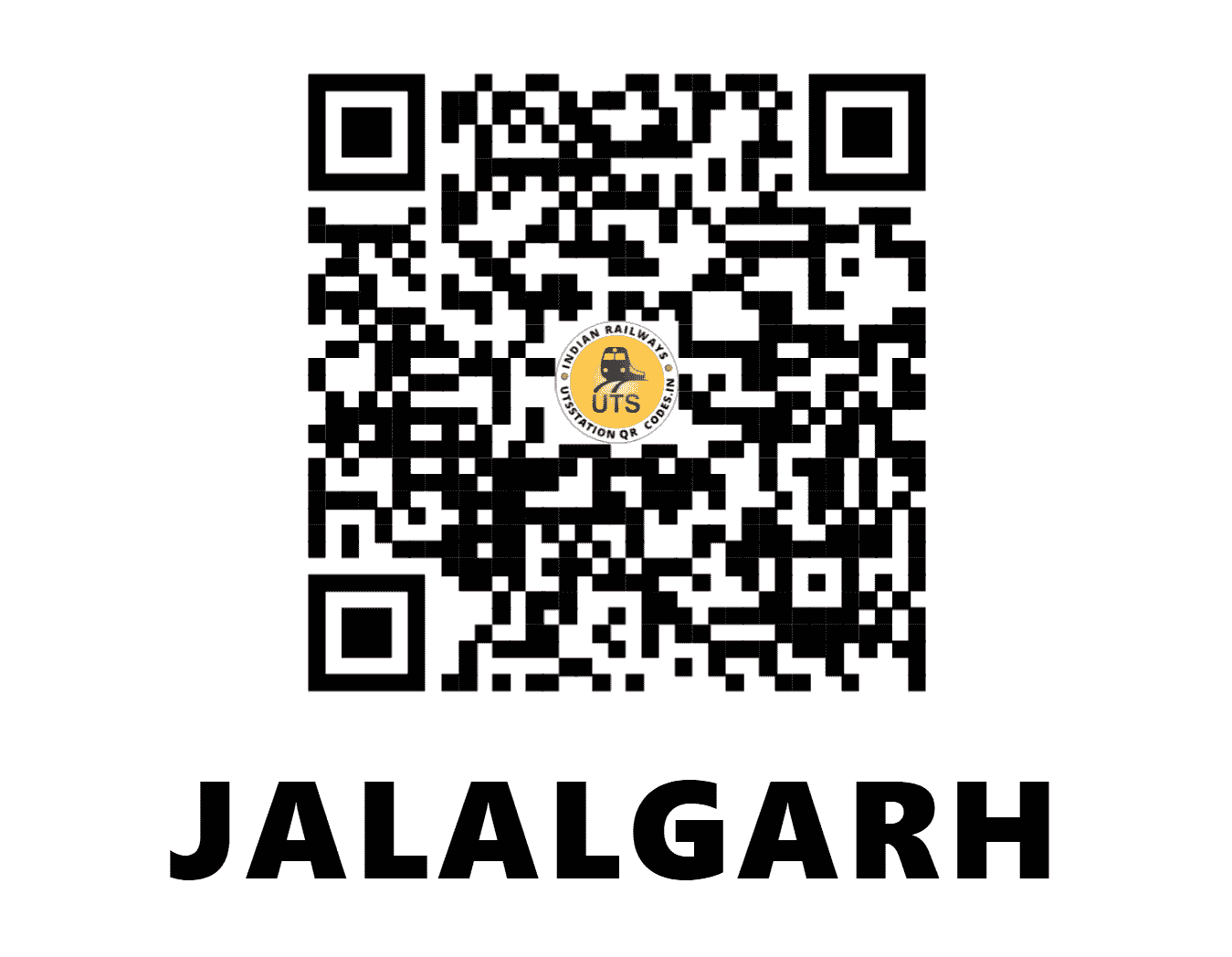 UTS QR Code for JALALGARH - JAG (NF - BIHAR)