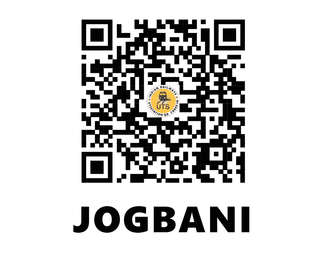 UTS QR Code for JOGBANI - JBN (NF - BIHAR)