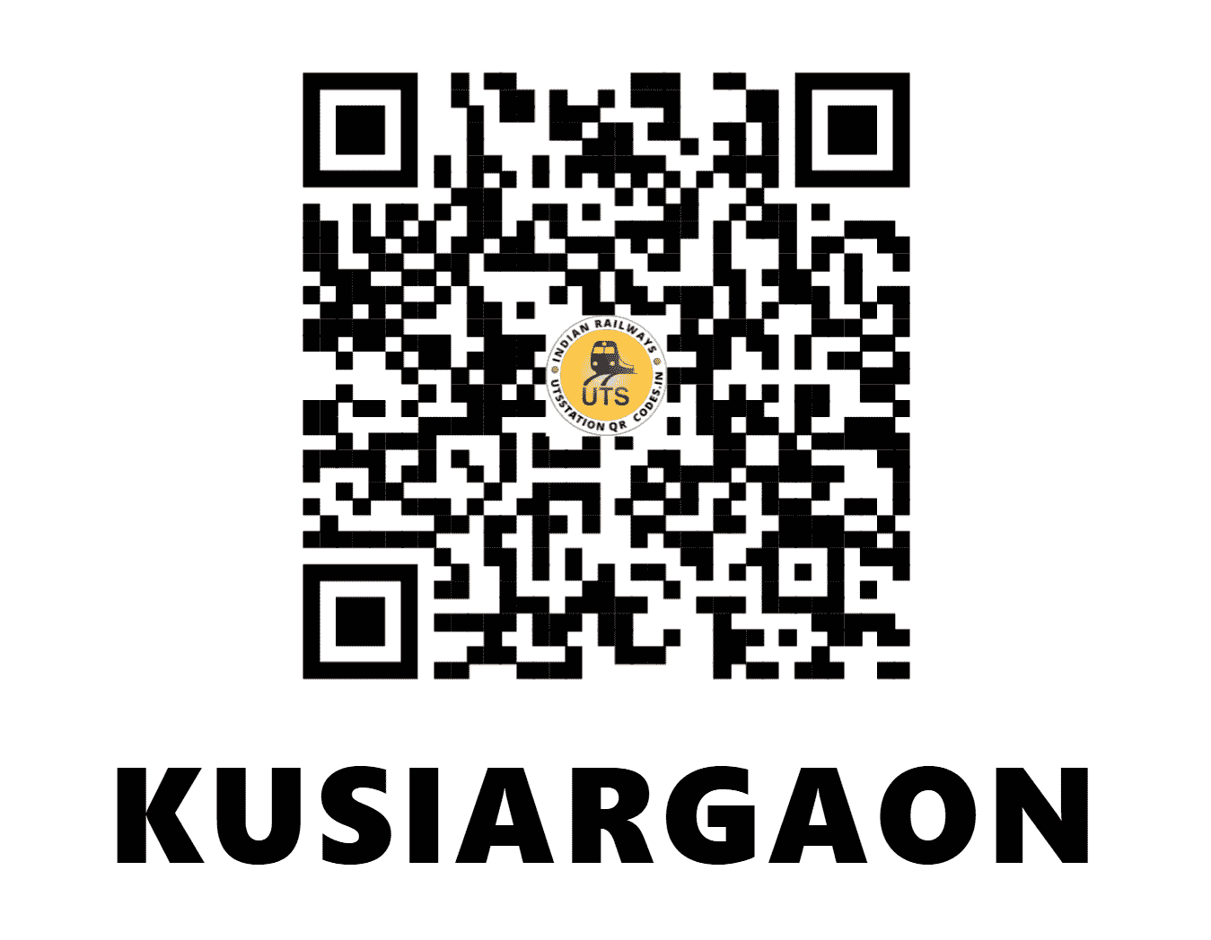 UTS QR Code for KUSIARGAON - KSY (NF - BIHAR)