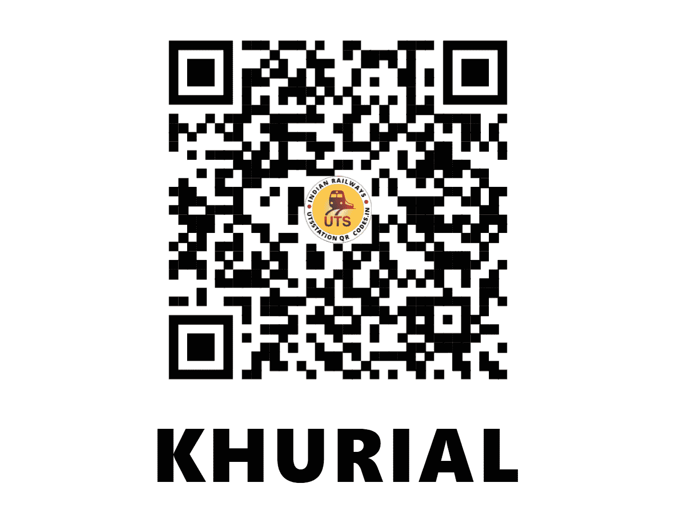 UTS QR Code for KHURIAL - KWE (NF - BIHAR)