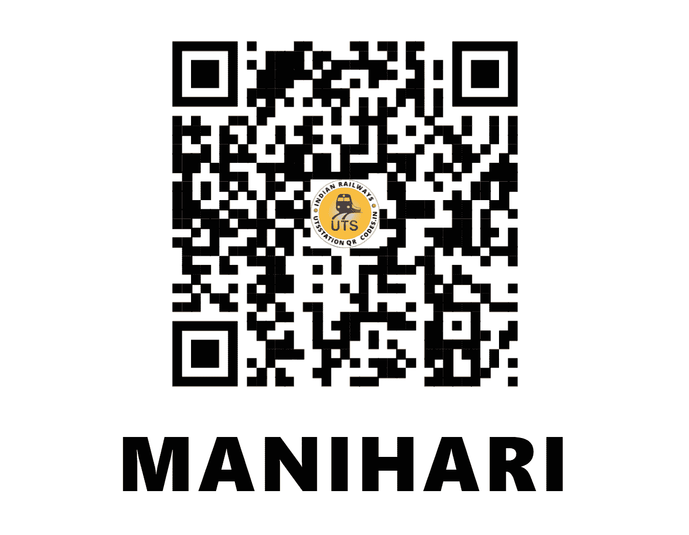 UTS QR Code for MANIHARI - MHI (NF - BIHAR)