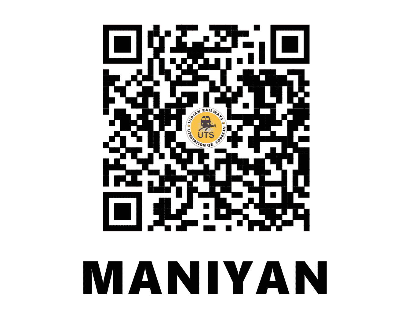 UTS QR Code for MANIYAN - MIYN (NF - BIHAR)