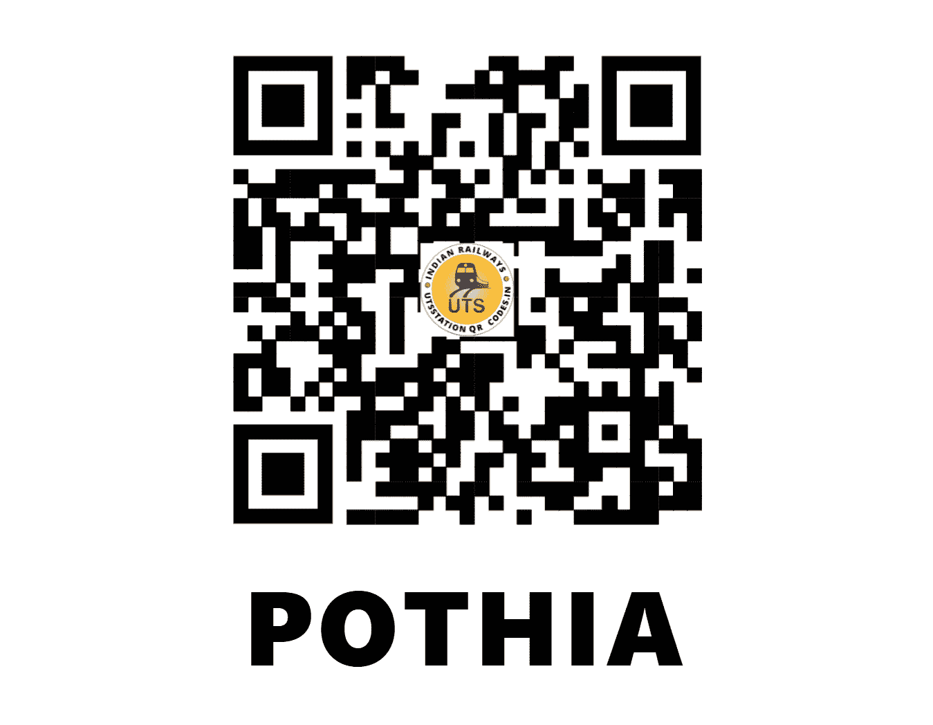 UTS QR Code for POTHIA - POT (NF - BIHAR)