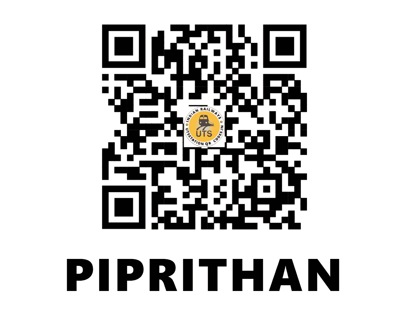 UTS QR Code for PIPRITHAN - PPTN (NF - BIHAR)
