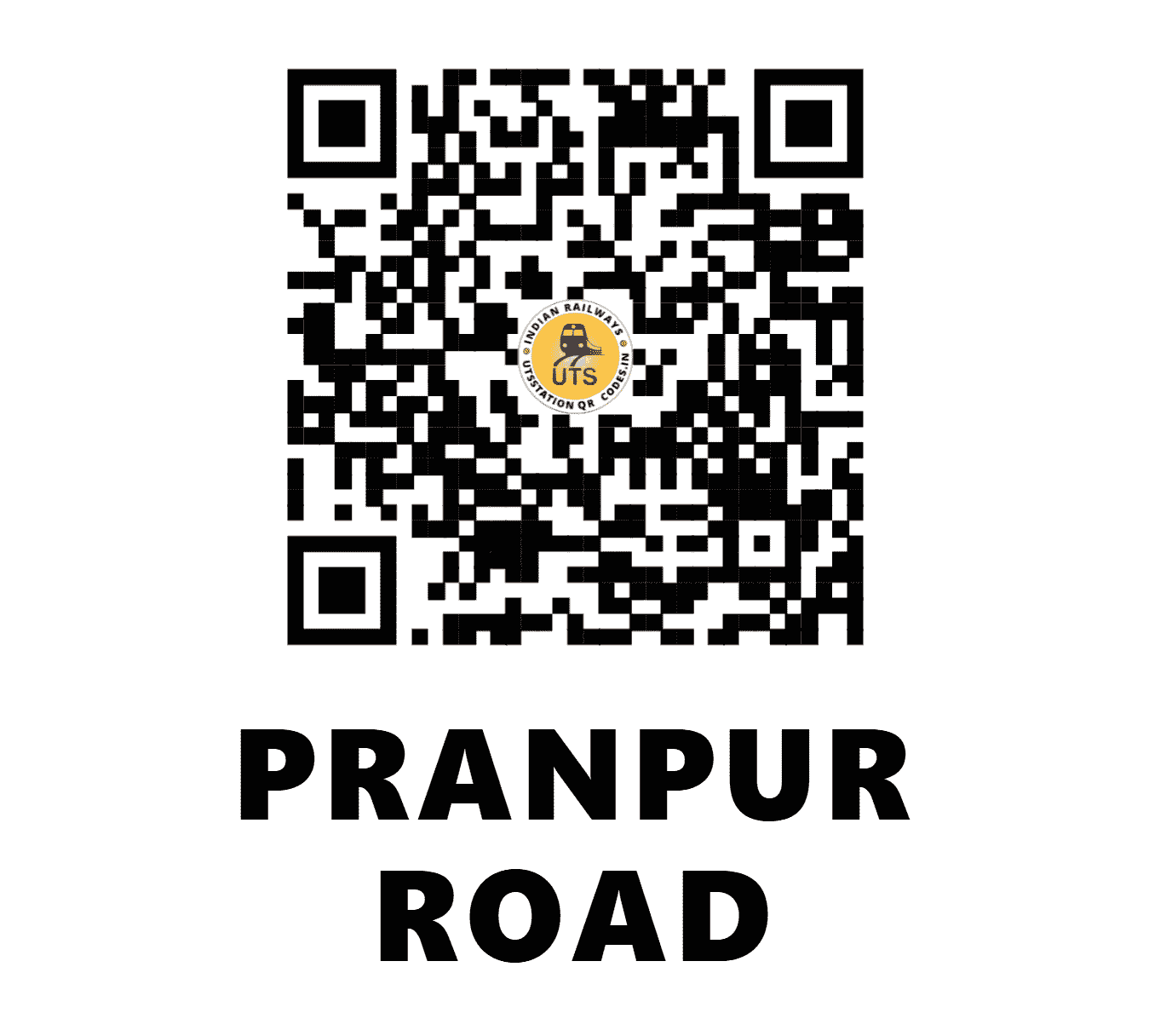 UTS QR Code for PRANPUR ROAD - PQD (NF - BIHAR)
