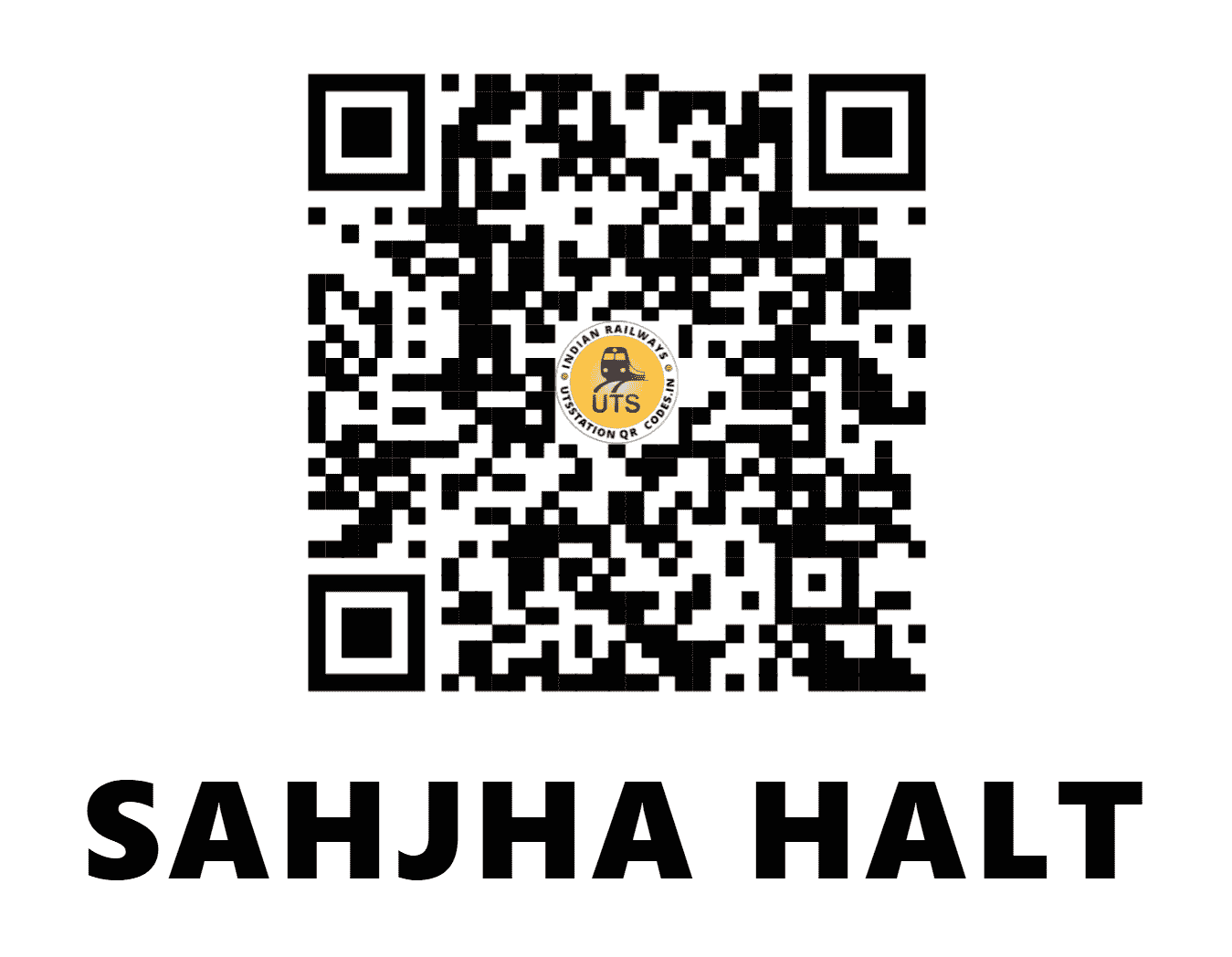 UTS QR Code for SAHJHA HALT - SAJH (NF - BIHAR)