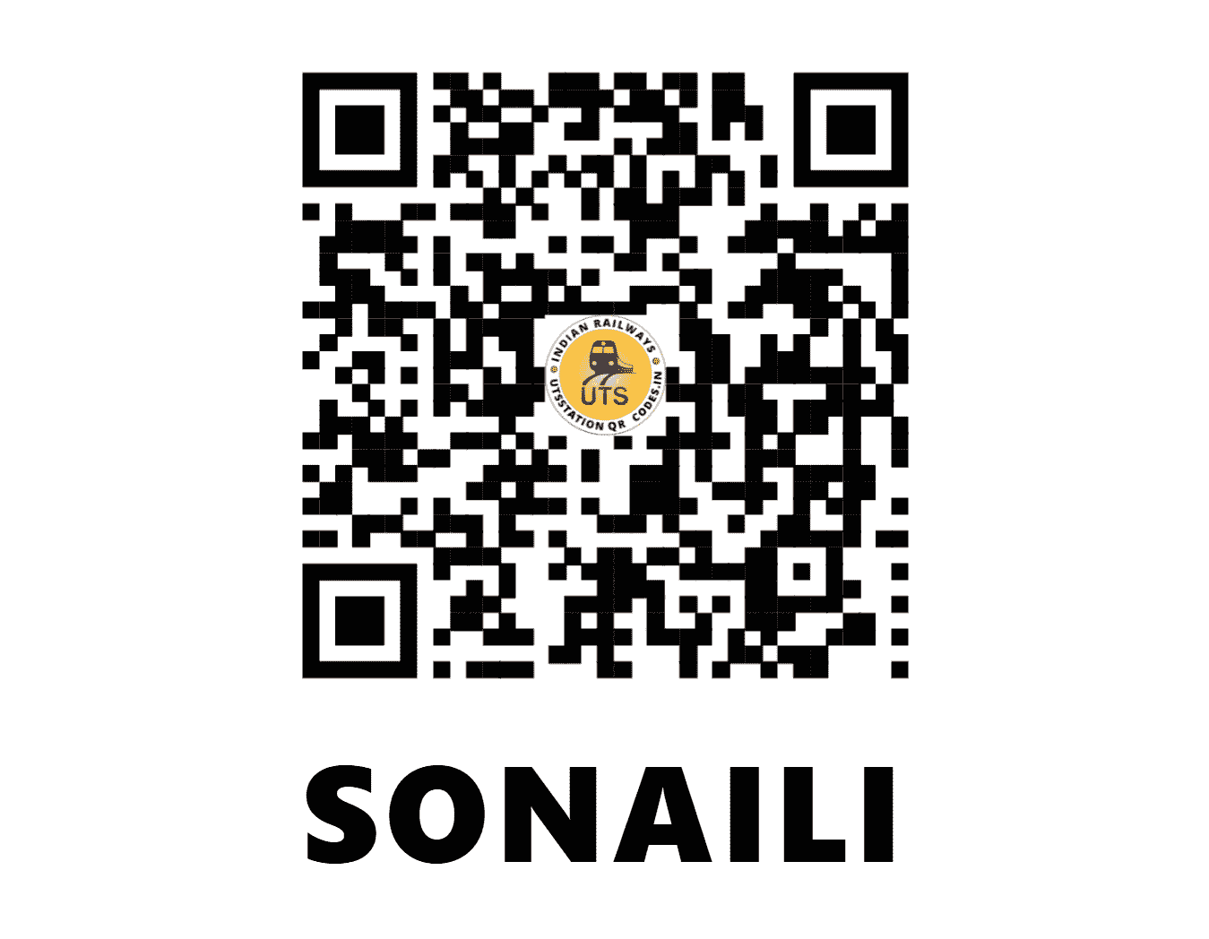 UTS QR Code for SONAILI - SI (NF - BIHAR)