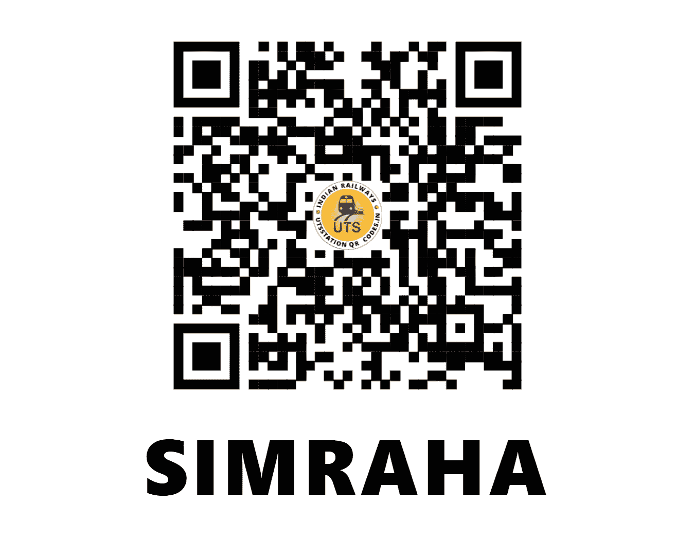 UTS QR Code for SIMRAHA - SMH (NF - BIHAR)