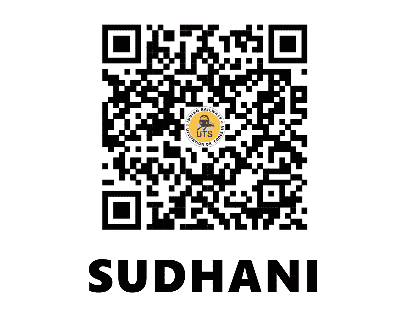 UTS QR Code for SUDHANI - SUD (NF - BIHAR)